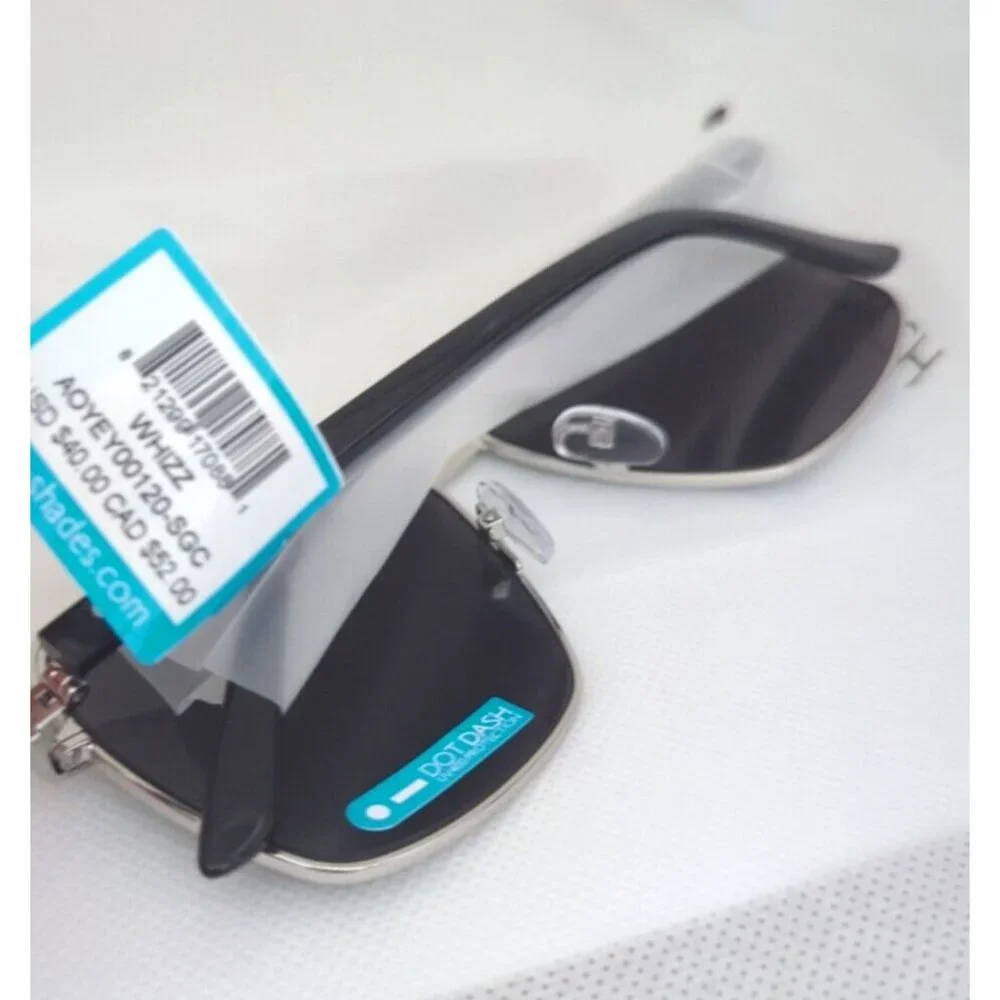 Dot Dash Whizz Unisex Sunglasses - Silver Chrome/Grey - Picture 3 of 3